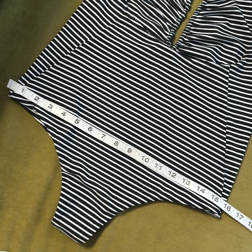 MIKOH Luana One Piece Swim Suit Black/White STRIPED XL 74 - Picture 10 of 16